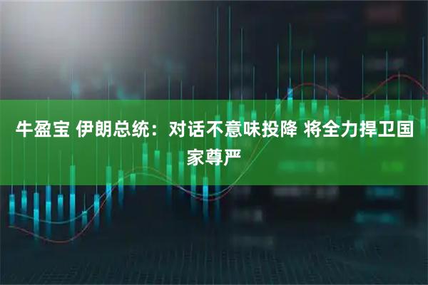 牛盈宝 伊朗总统：对话不意味投降 将全力捍卫国家尊严