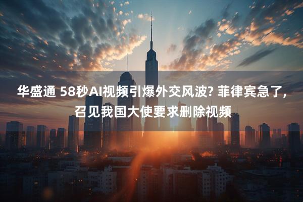 华盛通 58秒AI视频引爆外交风波? 菲律宾急了, 召见我国大使要求删除视频